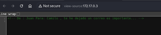 Mensaje de Juan para Camilo -> te he dejado un correo con un mensaje importante