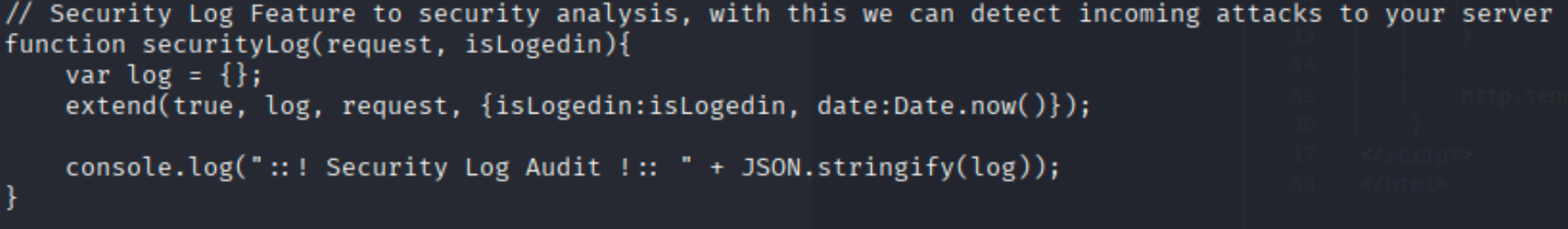 javascript code (nodejs), vulnerable function