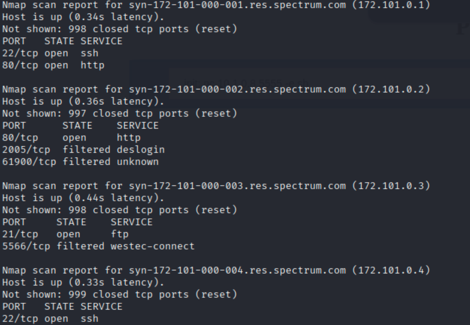 nmap result
