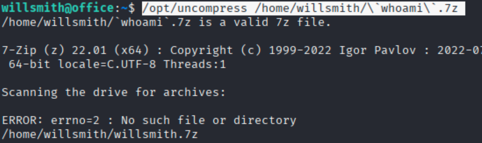 execute whoami.7z